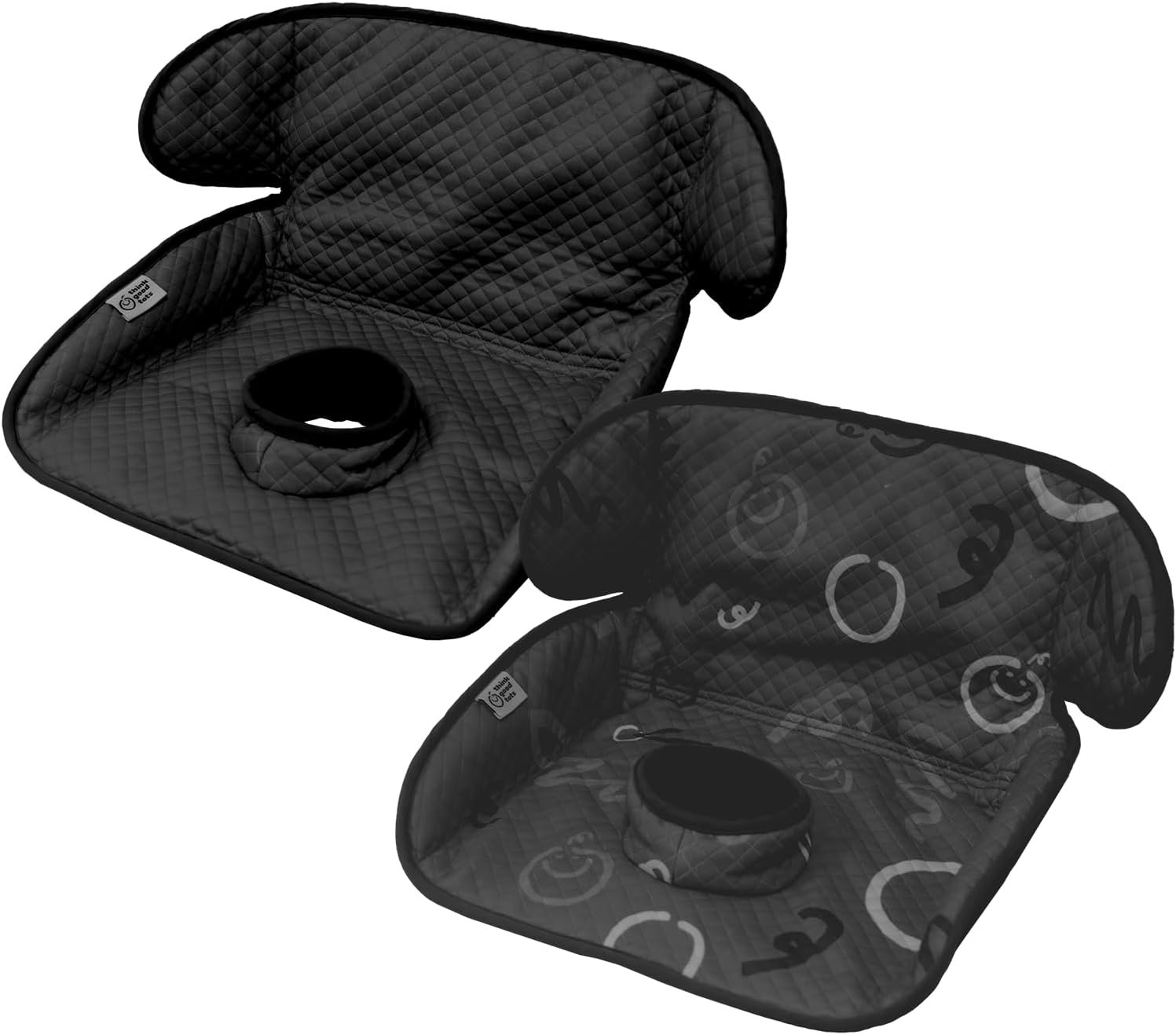 Black Piddle Pad 2-Pack – Waterproof Car Seat & Stroller Protector for Potty Training Toddlers & Babies, Machine Washable, Anti-Slip Backing, Universal Fit