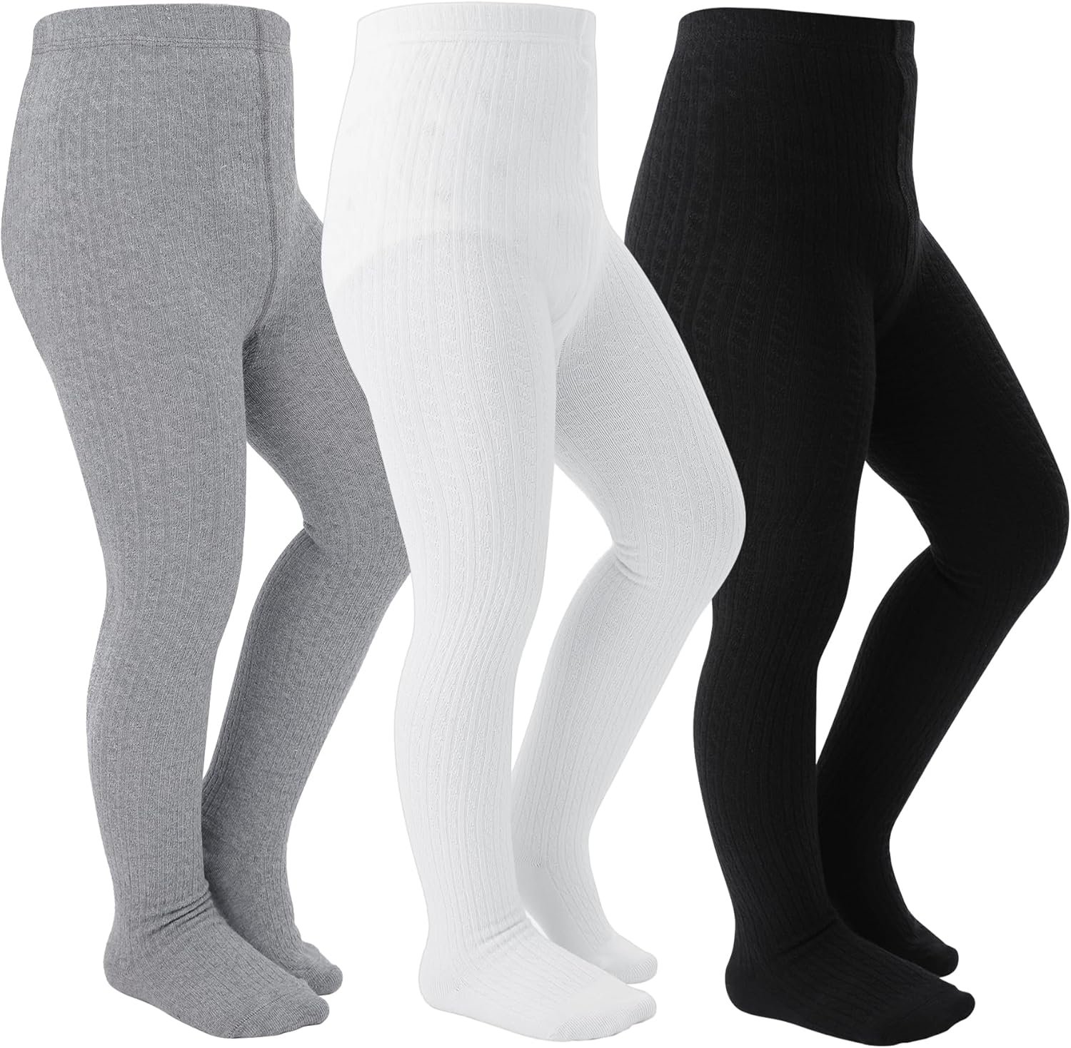 Girls Tights Seamless Toddler Stockings Tights Soft Cotton Cable Knit Baby Girl Leggings 4-12 Years