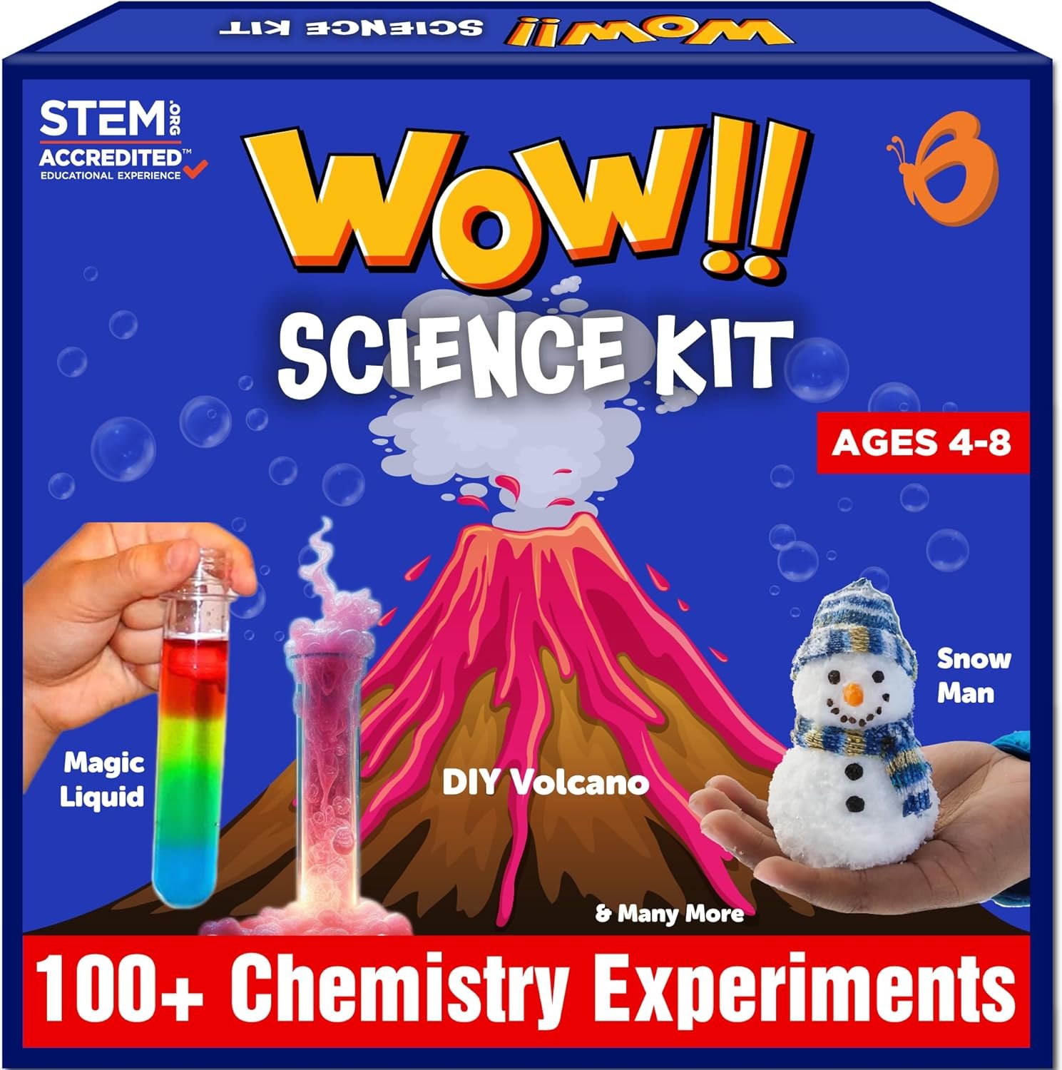 Butterfly EduFields 100+ Science Kits for Kids Age 4-8 | Science Kit Gifts for 6 Year Old Boys & Girls | Science Experiments for Kids 6-8 | Science Kits Age 4-8 | Cool 7 Year Old Gifts