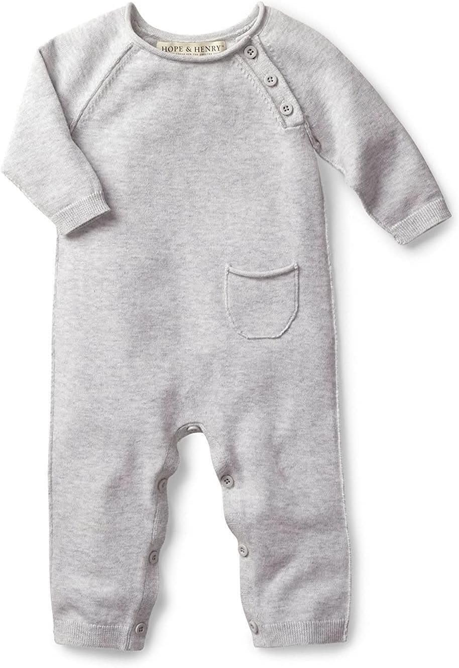 Hope & Henry Layette Baby Cable Knit Sweater Romper
