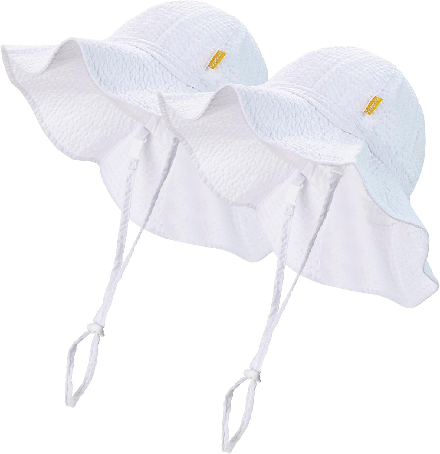 Baby & Toddler Wide Brim Sun Hats UPF 50+ Sun Protection Bucket Cap Cute Adjustable Hat in Seersucker