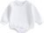 Baby Boy Girl Fleece Sweatshirt Romper Solid Color Long Sleeve Sweater Bubble Onesie Warm Fall Winter Clothes (WHITE, 0-3 Months)