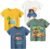 Boys’ 4-Pack Excavator Short Sleeve Crewneck T-Shirts Top Tee Size 2-7 Years Toddler Boys’ Value Pack Cotton T-Shirt