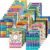 CUALFEC 35 Pcs Laminated Educational Posters for Toddlers & Elementary Kids (Ages 1-10) – A3 Size Water-Resistant Dry Erase Learning Charts Set with Alphabet, Numbers, World Map, Foam Dots Included